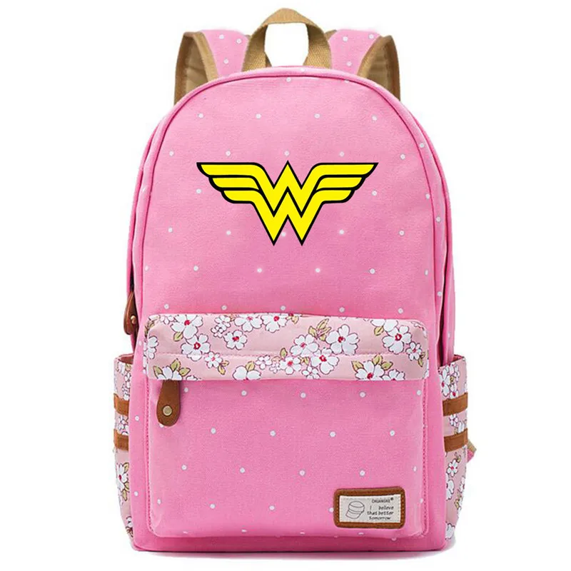 Wonder Woman Comic Hero Bag Backpack Flower Point Floral Bag School Teenagers Student Book Travel Laptop Girl Boys Mochila
Wonder Woman Comic Hero Bag Backpack Flower Point Floral Bag School Teenagers Student Book Travel Laptop Girl Boys Mochila
