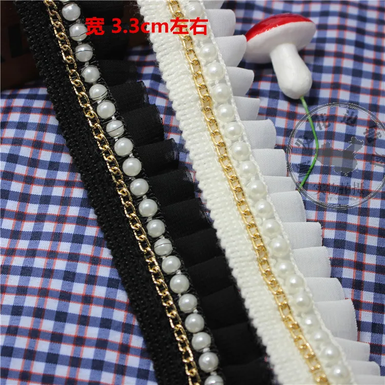 Skirt hem cuff hem lace trim dress Nail bead chain lace wedding dress decoration accessories ribbon chain material
Skirt hem cuff hem lace trim dress Nail bead chain lace wedding dress decoration accessories ribbon chain material
