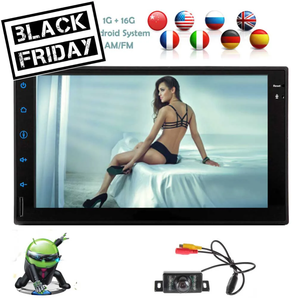 Free Rear View Camera Android 6.0 Quad Core CPU 1G RAM 16G ROM In Dash 7 Inch Touch Screen Double 2 Din Car Stereo GPS Navigator
Free Rear View Camera Android 6.0 Quad Core CPU 1G RAM 16G ROM In Dash 7 Inch Touch Screen Double 2 Din Car Stereo GPS Navigator