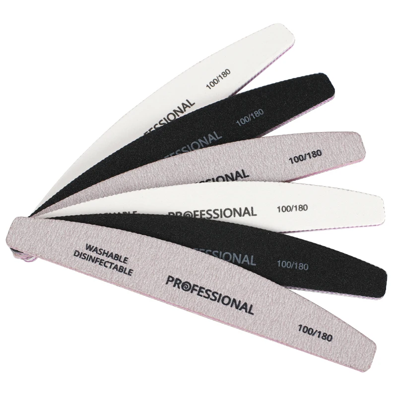 5Pcs Professional Nail File 100/180 Sanding Buffer Block Washable Double-Side Manicure Tool Nail Files Set Grey/White/Black Boat
5Pcs Professional Nail File 100/180 Sanding Buffer Block Washable Double-Side Manicure Tool Nail Files Set Grey/White/Black Boat