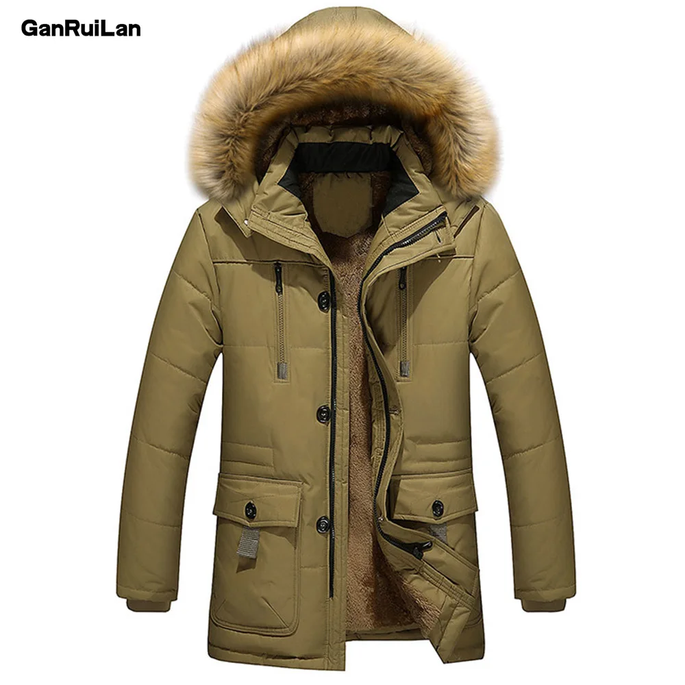 2019 Winter Men's Cotton Jackets Fur Hooded Detachable Long Male Casual Parkas Fleece Thick Warm Brand Clothing JK18044
2019 Winter Men's Cotton Jackets Fur Hooded Detachable Long Male Casual Parkas Fleece Thick Warm Brand Clothing JK18044