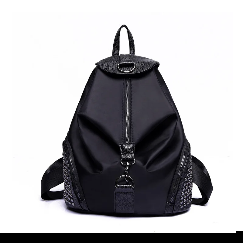 Casual Backpack Women Black Oxford School Bags for Teenagers Girls rivet Waterproof Nylon High Quality Travel Backpack Female
Casual Backpack Women Black Oxford School Bags for Teenagers Girls rivet Waterproof Nylon High Quality Travel Backpack Female