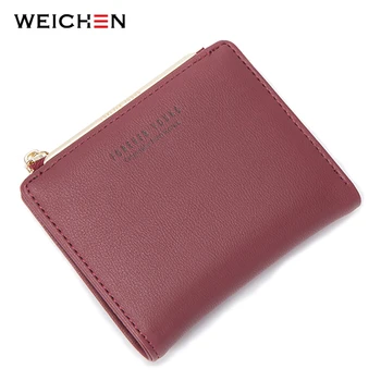 WEICHEN Small Wallet Women Red Artificial Leather Soft Slim Ladies Wallets Female Card Holder Zipper Coin Purse Girl Carteira
WEICHEN Small Wallet Women Red Artificial Leather Soft Slim Ladies Wallets Female Card Holder Zipper Coin Purse Girl Carteira