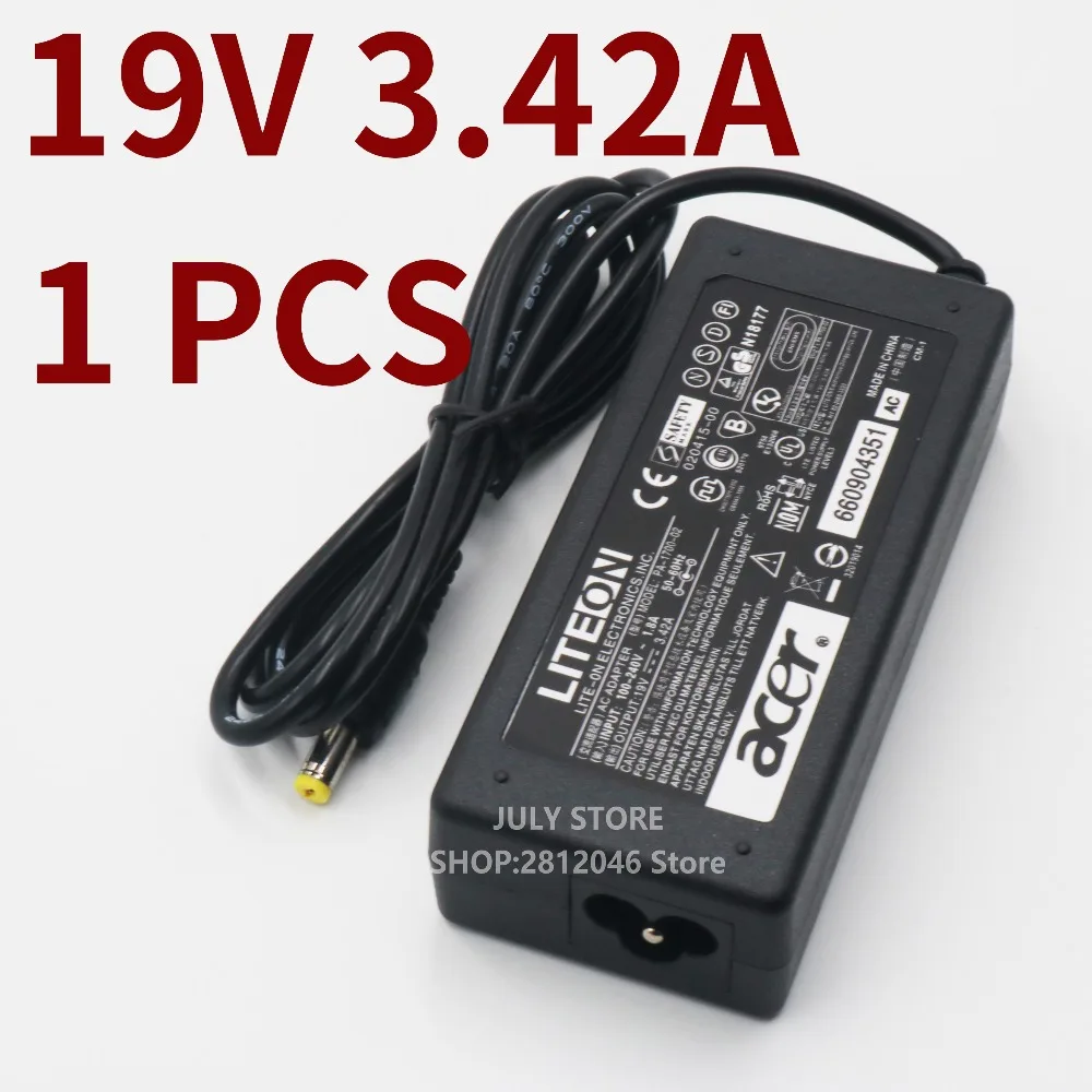 10PCS 19V 3.42A 5.5x1.7mm Universal Laptop Charger Adapter For Acer Aspire 5315 5630 5735 5920 5535 5738 6920 7520 SADP-65KB1690
10PCS 19V 3.42A 5.5x1.7mm Universal Laptop Charger Adapter For Acer Aspire 5315 5630 5735 5920 5535 5738 6920 7520 SADP-65KB1690