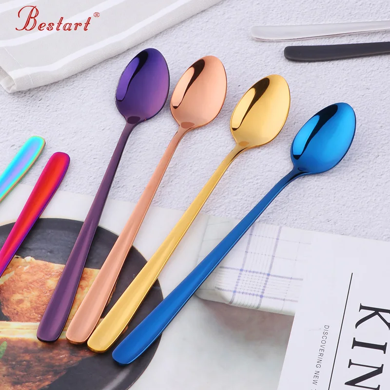 2Pcs/lot Colorful Ice Spoon Set Long Handled Stainless Steel Home Tableware Gold Cutlery Coffee/Tea Mixing Stirring Spoons Scoop
2Pcs/lot Colorful Ice Spoon Set Long Handled Stainless Steel Home Tableware Gold Cutlery Coffee/Tea Mixing Stirring Spoons Scoop