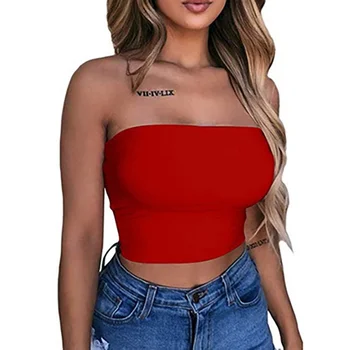 Women Sexy Casual Strapless Tank Top Bustier Boob Sexy Tube Crop Top Stretch Vest Bralette Bras Pullover Corset Tops T-shirt
Women Sexy Casual Strapless Tank Top Bustier Boob Sexy Tube Crop Top Stretch Vest Bralette Bras Pullover Corset Tops T-shirt