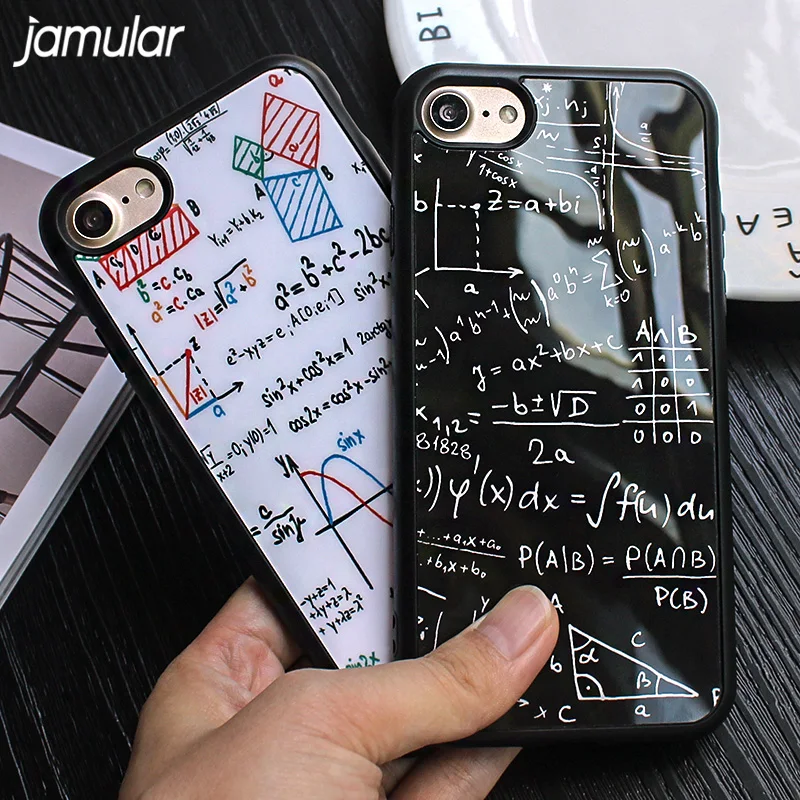 JAMULAR Mathematical Mirror Case for iphone X 8 7 6 6s 5S SE Rubber Silicone Soft Case Cover for iphone 7 6 6s Plus Fundas
JAMULAR Mathematical Mirror Case for iphone X 8 7 6 6s 5S SE Rubber Silicone Soft Case Cover for iphone 7 6 6s Plus Fundas