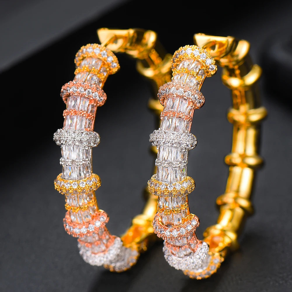 GODKI Luxury Bamboo Knot Cubic Zircon Statement Big Hoop Earrings For Women Wedding DUBAI Bridal Round Circle Hoop Earrings 2019 
GODKI Luxury Bamboo Knot Cubic Zircon Statement Big Hoop Earrings For Women Wedding DUBAI Bridal Round Circle Hoop Earrings 2019