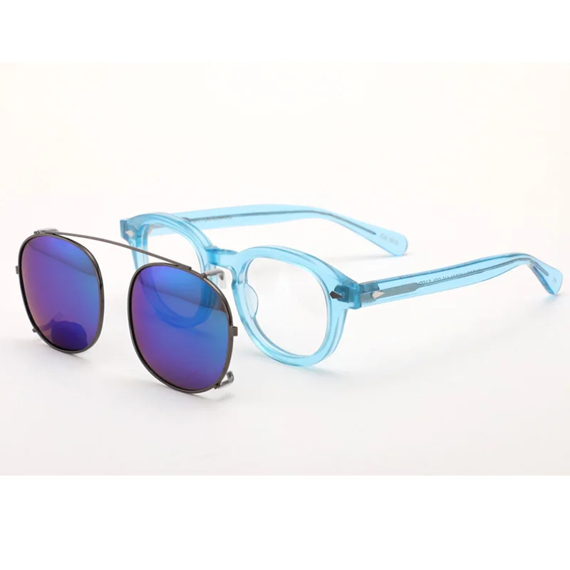 Johnny Depp Glasses Clip On Sunglasses Polarized Lens Men Women Blue Acetate Optical Glasses Frame Brand design Sq088
Johnny Depp Glasses Clip On Sunglasses Polarized Lens Men Women Blue Acetate Optical Glasses Frame Brand design Sq088