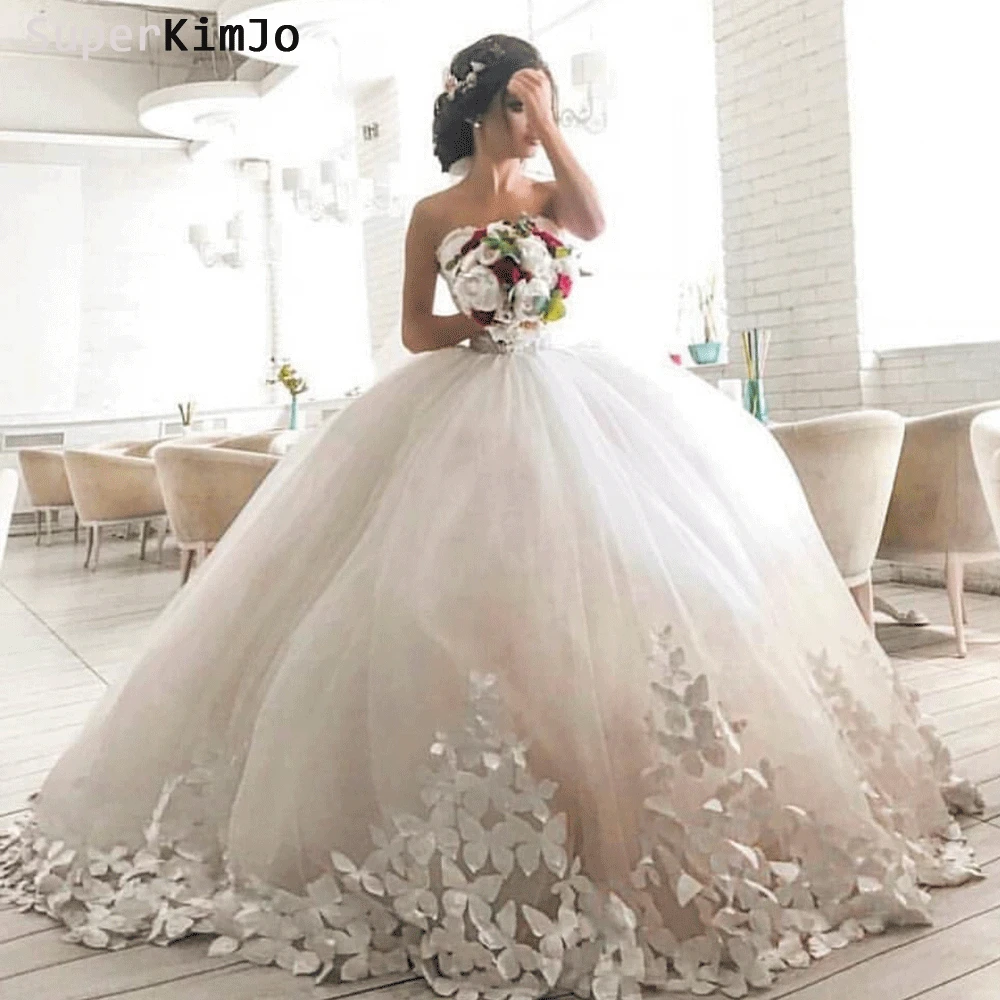 SuperKimJo Boho Wedding Ball Gown 2019 Strapless Princess 3D Flowers Wedding Dress Bridal Dresses Vestido De Noiva Princesa
SuperKimJo Boho Wedding Ball Gown 2019 Strapless Princess 3D Flowers Wedding Dress Bridal Dresses Vestido De Noiva Princesa