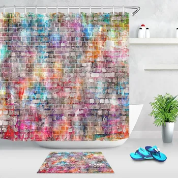 Graffiti Grunge Urban Brick Art Wall Extra Long Shower Curtain Bathroom Curtain Waterproof Polyester Fabric For Bathtub Decor
Graffiti Grunge Urban Brick Art Wall Extra Long Shower Curtain Bathroom Curtain Waterproof Polyester Fabric For Bathtub Decor