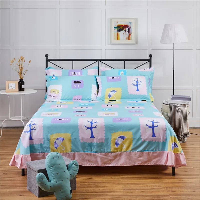 Colorful Cartoon Tree Pattern 3Pcs Flat Sheet 100% Cotton Soft Bed Sheet For Child Kids Adults Pillow Covers 250x270cm King Size
Colorful Cartoon Tree Pattern 3Pcs Flat Sheet 100% Cotton Soft Bed Sheet For Child Kids Adults Pillow Covers 250x270cm King Size