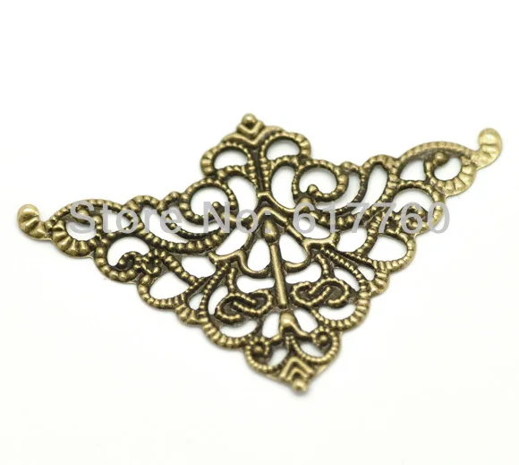 Free shipping-50Pcs Antique Bronze Filigree Triangle Wraps Connectors DIY Jewelry Findings 5cm x 3.2cm(2"x1-1/4") J0577
Free shipping-50Pcs Antique Bronze Filigree Triangle Wraps Connectors DIY Jewelry Findings 5cm x 3.2cm(2"x1-1/4") J0577