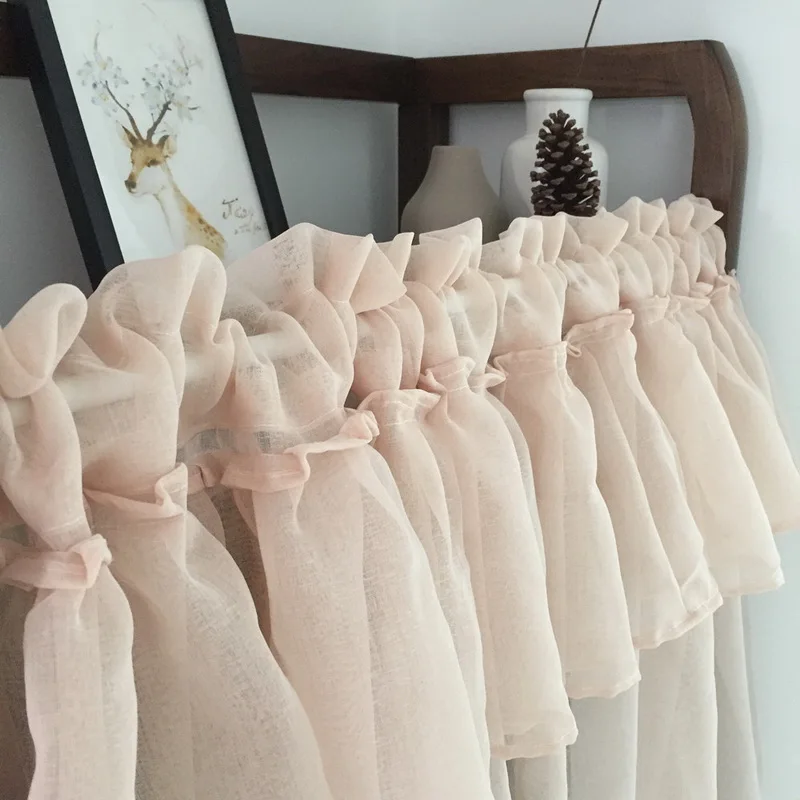 Korean Double Fold Colorful Half Curtain For Kitchen Sheer Voile Window Valance Short Curtain For Cabinet Door Cheap QT034D3
Korean Double Fold Colorful Half Curtain For Kitchen Sheer Voile Window Valance Short Curtain For Cabinet Door Cheap QT034D3
