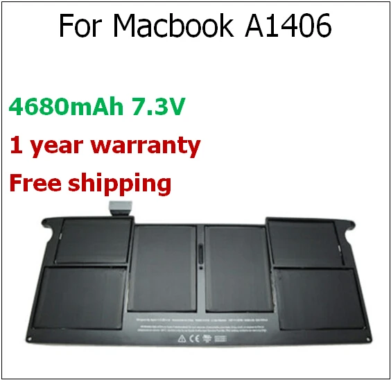 4680mAh Laptop Battery for Macbook A1406 for Apple for Macbook Air 11" A1370 A1406 020-7376-A BH302LL/A*
4680mAh Laptop Battery for Macbook A1406 for Apple for Macbook Air 11" A1370 A1406 020-7376-A BH302LL/A*