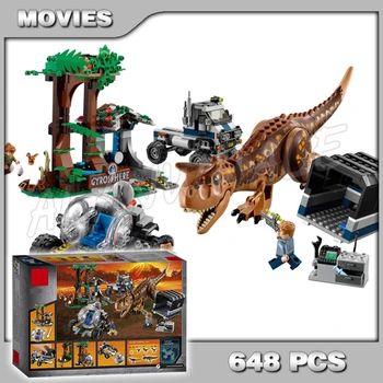 648Pcs Jurassic World Carnotaurus Gyrosphere Escape Velociraptor Model Building Blocks Dinosaur Toys Bricks Compatible with Lago
648Pcs Jurassic World Carnotaurus Gyrosphere Escape Velociraptor Model Building Blocks Dinosaur Toys Bricks Compatible with Lago