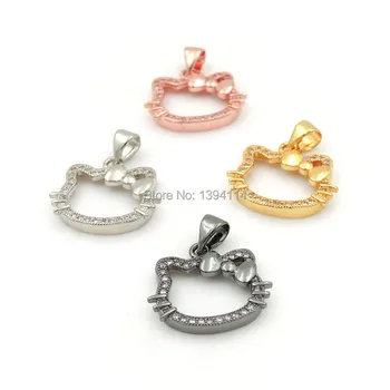 16*15*2mm Micro Pave Clear CZ Hollow Cats Fans Head Charm Fit For Making Necklaces Jewelry
16*15*2mm Micro Pave Clear CZ Hollow Cats Fans Head Charm Fit For Making Necklaces Jewelry
