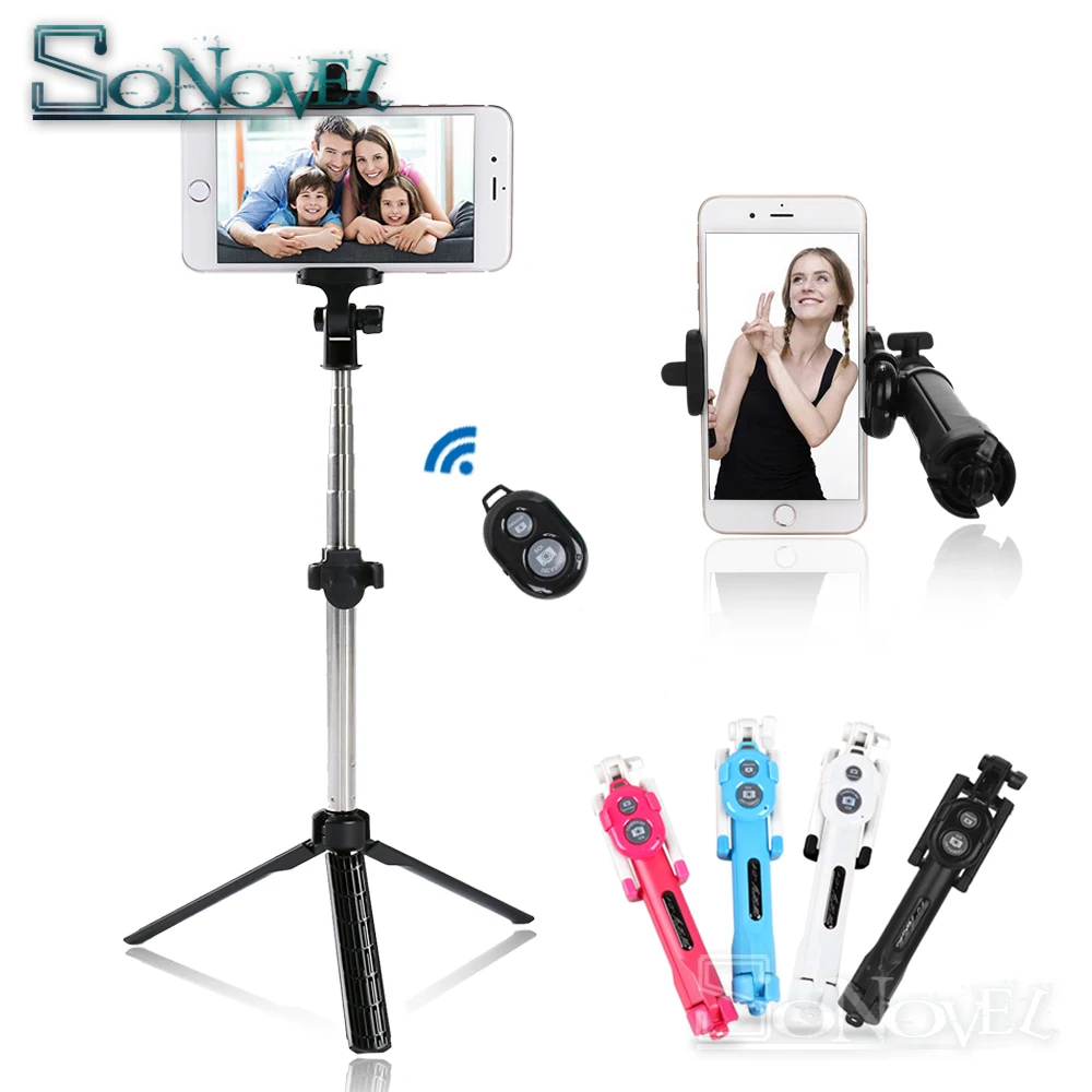 

Extendable Self Selfie Stick Handheld Monopod+Bluetooth Shutter Remote Controller+Clip Holder for iPhone iOS/Android Samsung HTC