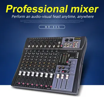 G-MARK MR80S audio mixer music studio mixing console Analog mixer 7 mono 1 stereo USB MP3 Bluetooth 48V power Christmas party
G-MARK MR80S audio mixer music studio mixing console Analog mixer 7 mono 1 stereo USB MP3 Bluetooth 48V power Christmas party