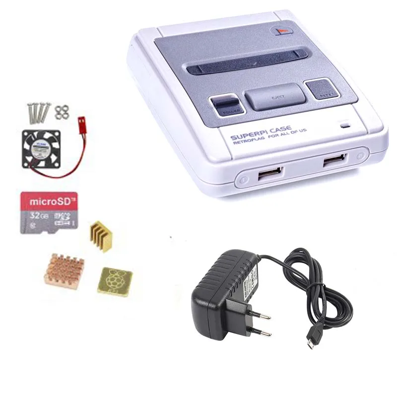 Retroflag SUPERPi CASE-J NESPi Case+5V 3A Power+16/32GB card+Heat Sink+fan for Raspberry pi 3B/3B+
Retroflag SUPERPi CASE-J NESPi Case+5V 3A Power+16/32GB card+Heat Sink+fan for Raspberry pi 3B/3B+