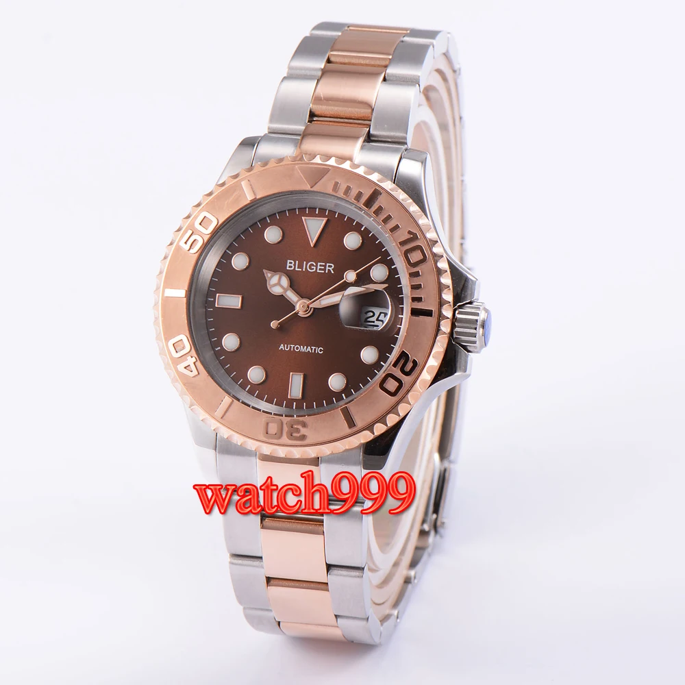 40mm Bliger ceramic bezel brown dial sapphire crystal date automatic men's watch luminous waterproof mechanical watch
40mm Bliger ceramic bezel brown dial sapphire crystal date automatic men's watch luminous waterproof mechanical watch