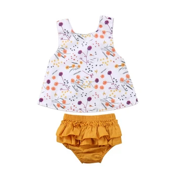 Shorts Sleeve Summer Baby Girl Casual Flare Sleeve Floral Print Tops T-shirt With Briefs PP Shorts Outfits Set
Shorts Sleeve Summer Baby Girl Casual Flare Sleeve Floral Print Tops T-shirt With Briefs PP Shorts Outfits Set