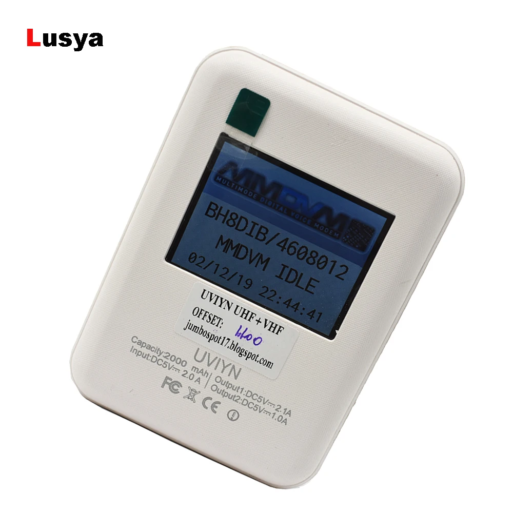 UHF/VHF + WIFI Digital Hotsopt MMDVM support DMR P25 YSF QSO inside rechargeble battery +2.2 Inch LCD
UHF/VHF + WIFI Digital Hotsopt MMDVM support DMR P25 YSF QSO inside rechargeble battery +2.2 Inch LCD