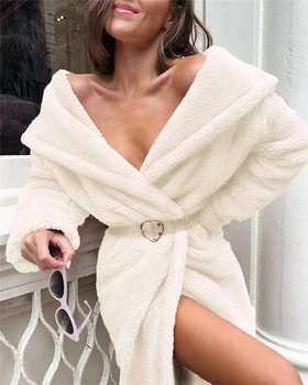 Sexy Ladies Autumn Winter Fashion Jackets Long Sleeve Deep V Neck Female High Waist Coats Fur Collar Waterfall Cardigan Jacket
Sexy Ladies Autumn Winter Fashion Jackets Long Sleeve Deep V Neck Female High Waist Coats Fur Collar Waterfall Cardigan Jacket