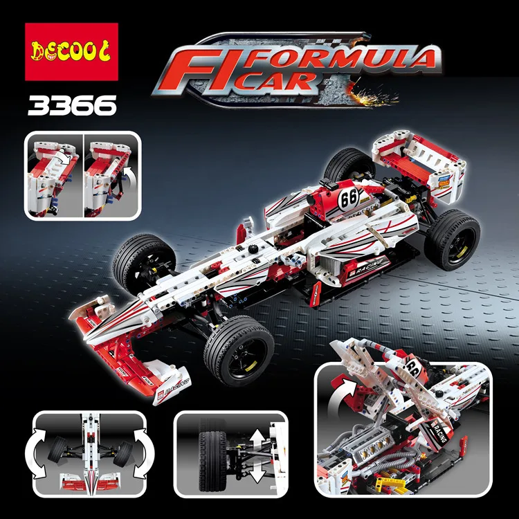 DECOOL 3366 1219Pcs building blocks technic formula speed Champions racer car sets model city avion MOC F1 Enzoed 3366/3388
DECOOL 3366 1219Pcs building blocks technic formula speed Champions racer car sets model city avion MOC F1 Enzoed 3366/3388