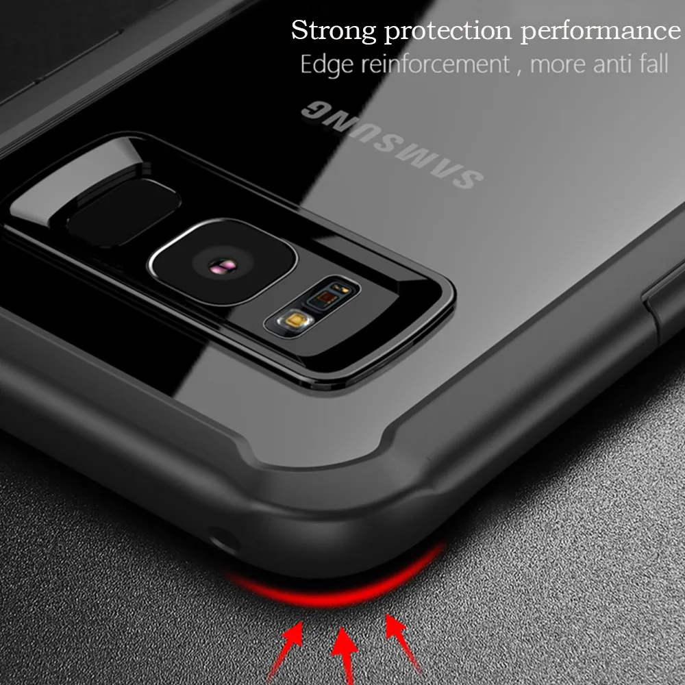 Модный чехол для Samsung Galaxy S9 Прозрачный ударопрочный A8 2018 оболочка S8 Plus