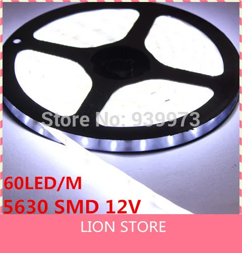 Super Bright LED Strip Light 5630 smd High Power flexible strip 300 LED 5M Lighting Cold/warm white Waterproof 5M/lot
Super Bright LED Strip Light 5630 smd High Power flexible strip 300 LED 5M Lighting Cold/warm white Waterproof 5M/lot