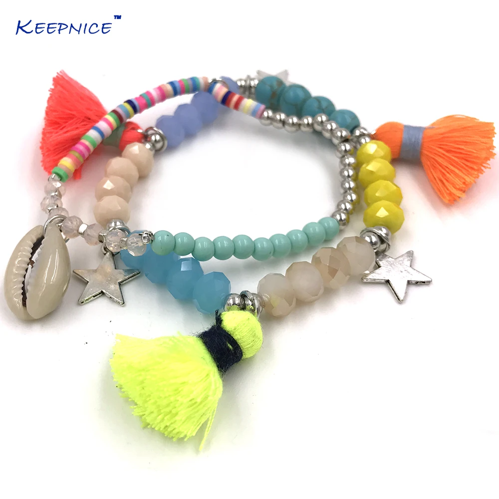 New Bohemia Boho Bracelet Rainbow Color Tassel Charms Bracelet Multi Layers Colorful Seed Beaded Chain Bracelets For Women
New Bohemia Boho Bracelet Rainbow Color Tassel Charms Bracelet Multi Layers Colorful Seed Beaded Chain Bracelets For Women