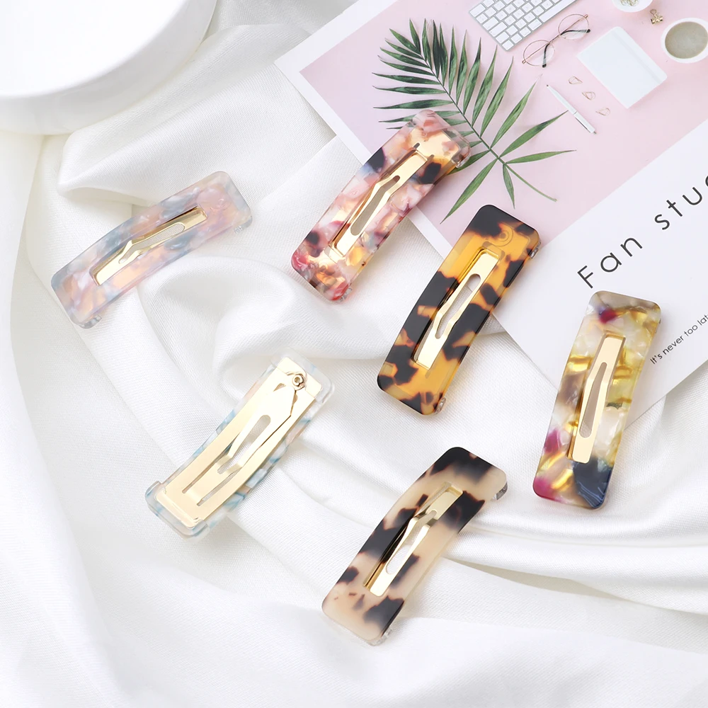 Women Girl Vintage Fashion Colorful Leopard Rectangle Drop Acetate Hair Clip Hairpins BB Clip Barrettes Hair Styling Accessories
Women Girl Vintage Fashion Colorful Leopard Rectangle Drop Acetate Hair Clip Hairpins BB Clip Barrettes Hair Styling Accessories