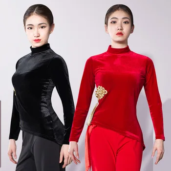 Latin Dance Top For Women Long Sleeve Velvet Shirts Ladies Cha Cha Rumba Samba Dancing Practice Performance Wear Adults DNV11738
Latin Dance Top For Women Long Sleeve Velvet Shirts Ladies Cha Cha Rumba Samba Dancing Practice Performance Wear Adults DNV11738