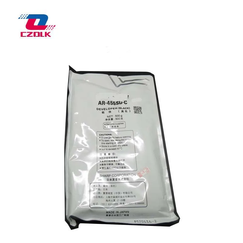 New Original Ar455 Developer for Sharp AR350 450 3511 4511 350 450 355 455 500g/bag copier spare parts
New Original Ar455 Developer for Sharp AR350 450 3511 4511 350 450 355 455 500g/bag copier spare parts