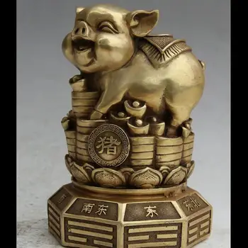 zhaorui4884424+ +8" Chinese Brass Folk animal Wealth Feng Shui Zodiac Year Pig Statue sculpture
zhaorui4884424+ +8" Chinese Brass Folk animal Wealth Feng Shui Zodiac Year Pig Statue sculpture