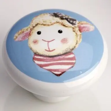 Kids cartoon knobs Sheep type ceramic drawer knob pull blue white porcelain dresser cupboard children room knobs handles
Kids cartoon knobs Sheep type ceramic drawer knob pull blue white porcelain dresser cupboard children room knobs handles
