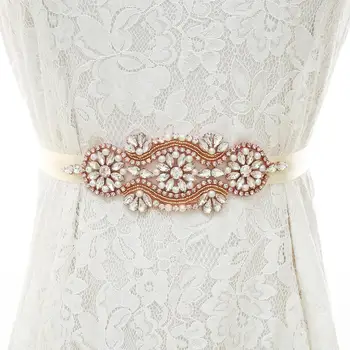 Rose Gold Crystal Dresses Sash Pearls Wedding Belt Handmade Rhinestones Bridal Belt For Wedding Decoration Belt ZSS145RG
Rose Gold Crystal Dresses Sash Pearls Wedding Belt Handmade Rhinestones Bridal Belt For Wedding Decoration Belt ZSS145RG