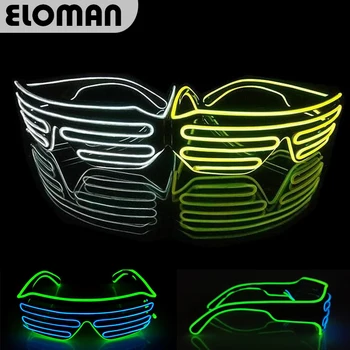 ELOMAN Crazy party LED glasses 15 colors club showtime Flash EL light Collective carnival party mask
ELOMAN Crazy party LED glasses 15 colors club showtime Flash EL light Collective carnival party mask