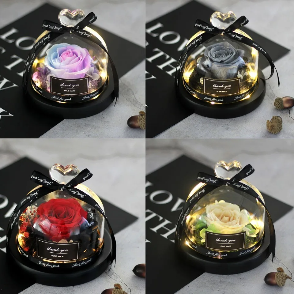 Led Flower Rose In Flask Preserved Immortal Flower In Glass Cover Romantic Gift For Lover Valentine's Christmas Gifts Home Decor
Led Flower Rose In Flask Preserved Immortal Flower In Glass Cover Romantic Gift For Lover Valentine's Christmas Gifts Home Decor