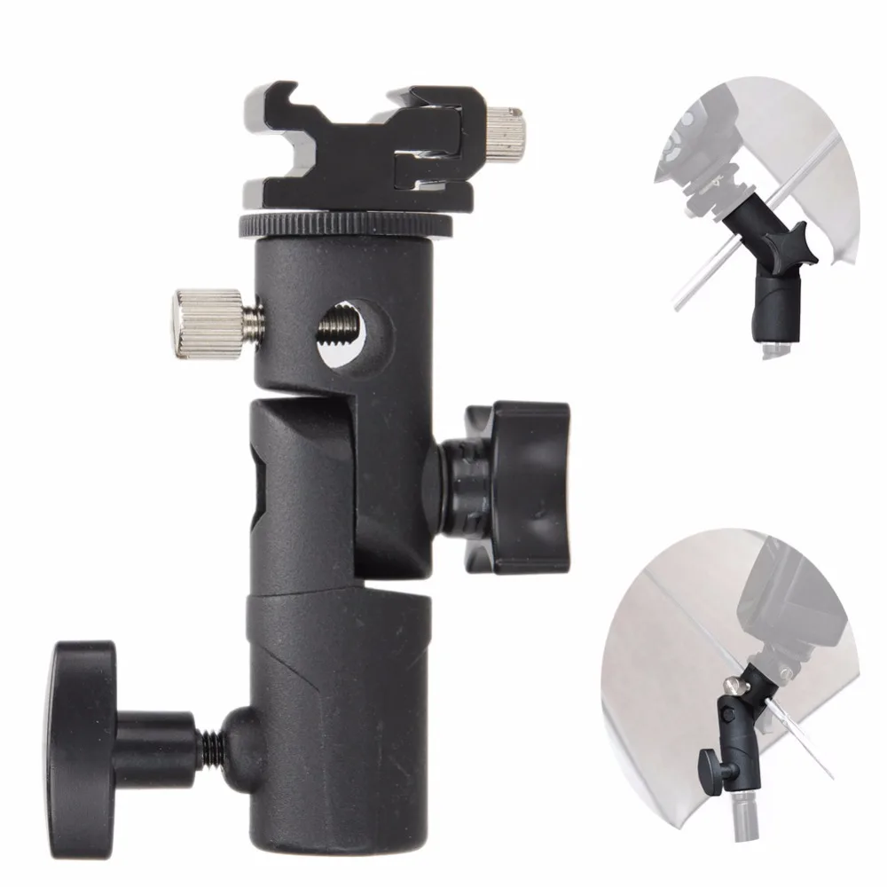 

Metal Camera E Type Flash Shoe Umbrella Holder Mount Light Stand Bracket Swivel for Canon For Nikon camera Flash