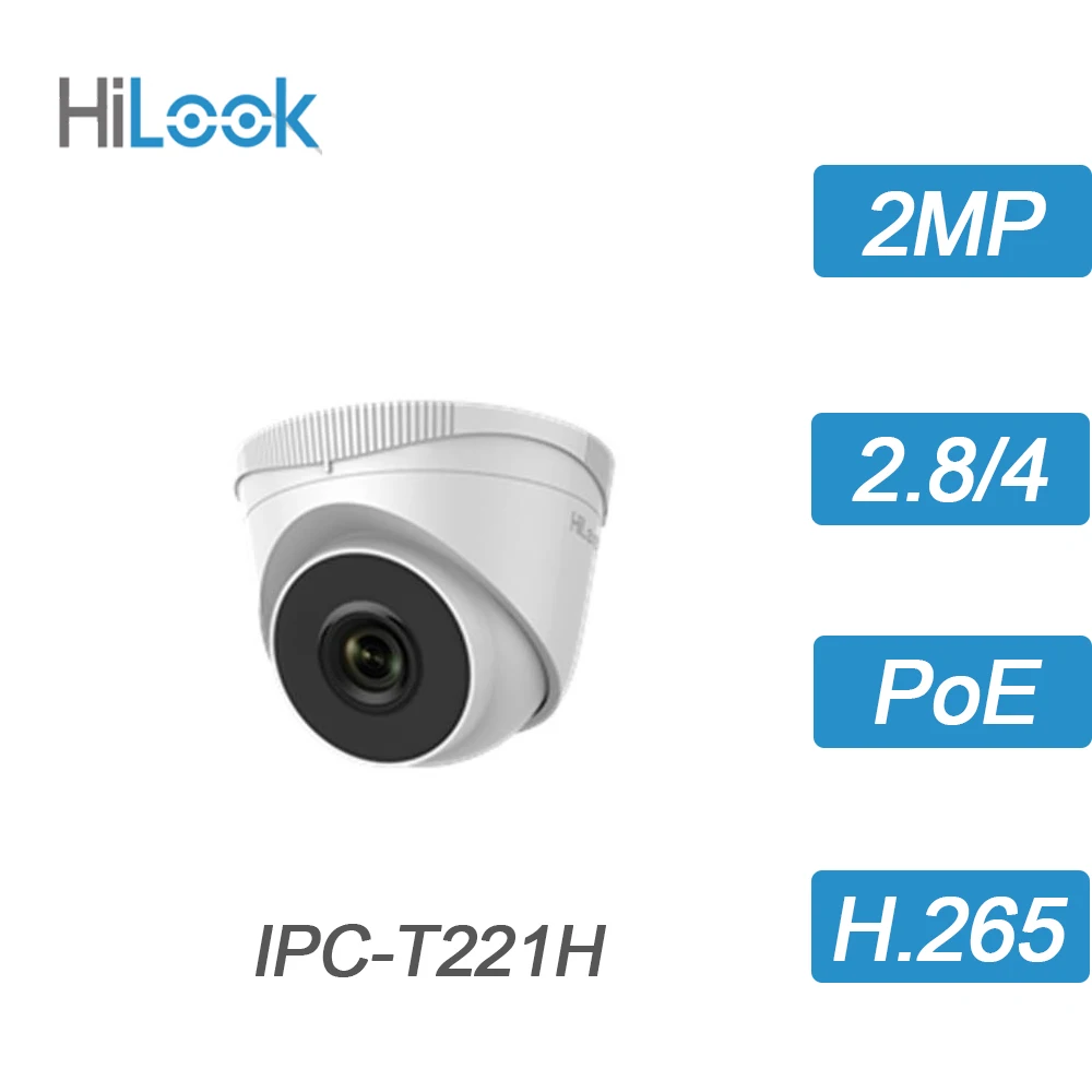 Hikvision-HiLook 2MP POE IP Security Turret Camera Digital WDR 3D DNR H.265 IP67 Outdoor/Home Surveillance CCTV Cameras IPC-T221
Hikvision-HiLook 2MP POE IP Security Turret Camera Digital WDR 3D DNR H.265 IP67 Outdoor/Home Surveillance CCTV Cameras IPC-T221