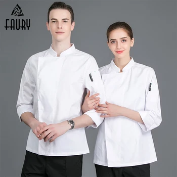 High Quality Chef Shirt Long Sleeve Chef Coat Cozinha Kitchen Work Clothing Catering Food Service Waiter Jackets Barber Uniforms
High Quality Chef Shirt Long Sleeve Chef Coat Cozinha Kitchen Work Clothing Catering Food Service Waiter Jackets Barber Uniforms