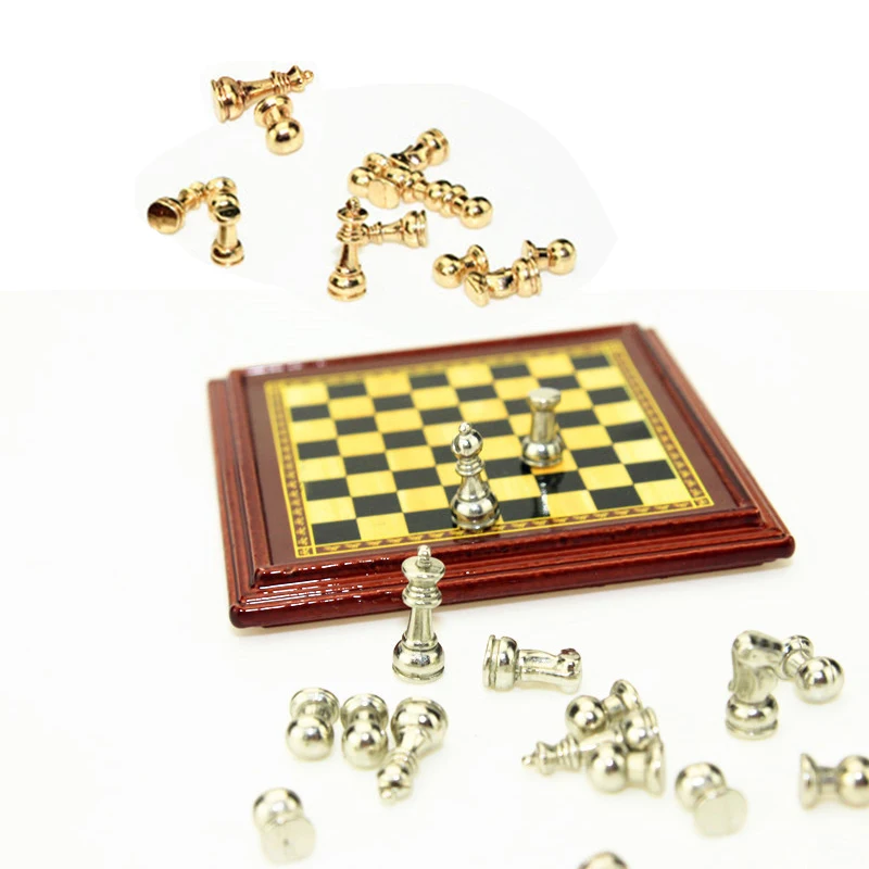 1 Set Mini Chess Model Miniature Dollhouse Accessories 1:12 Decoration Baby Home Alloy Metal Toys Mini Play Scene Model Bauble
1 Set Mini Chess Model Miniature Dollhouse Accessories 1:12 Decoration Baby Home Alloy Metal Toys Mini Play Scene Model Bauble