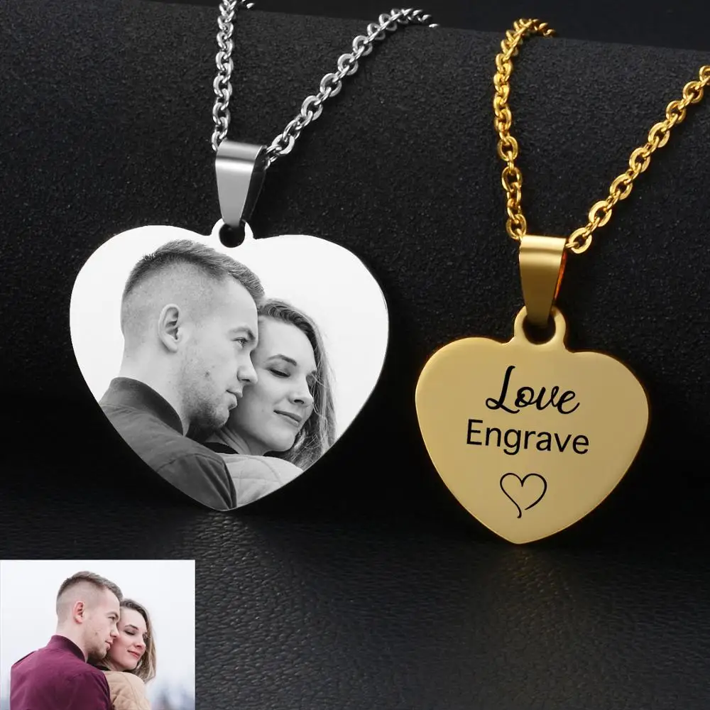 Personalized Laser Engraved Gift Heart Style Pendant Custom Photo & Name Necklace Picture Necklace Jewelry for Lovers
Personalized Laser Engraved Gift Heart Style Pendant Custom Photo & Name Necklace Picture Necklace Jewelry for Lovers