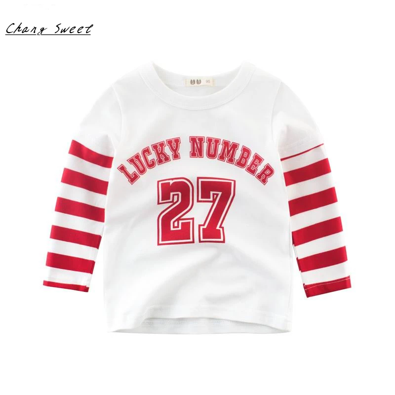 2019 autumn new lucky number 27 baby boy girl baby long-sleeved t-shirt clothes cotton children's boys and girls shirt
2019 autumn new lucky number 27 baby boy girl baby long-sleeved t-shirt clothes cotton children's boys and girls shirt