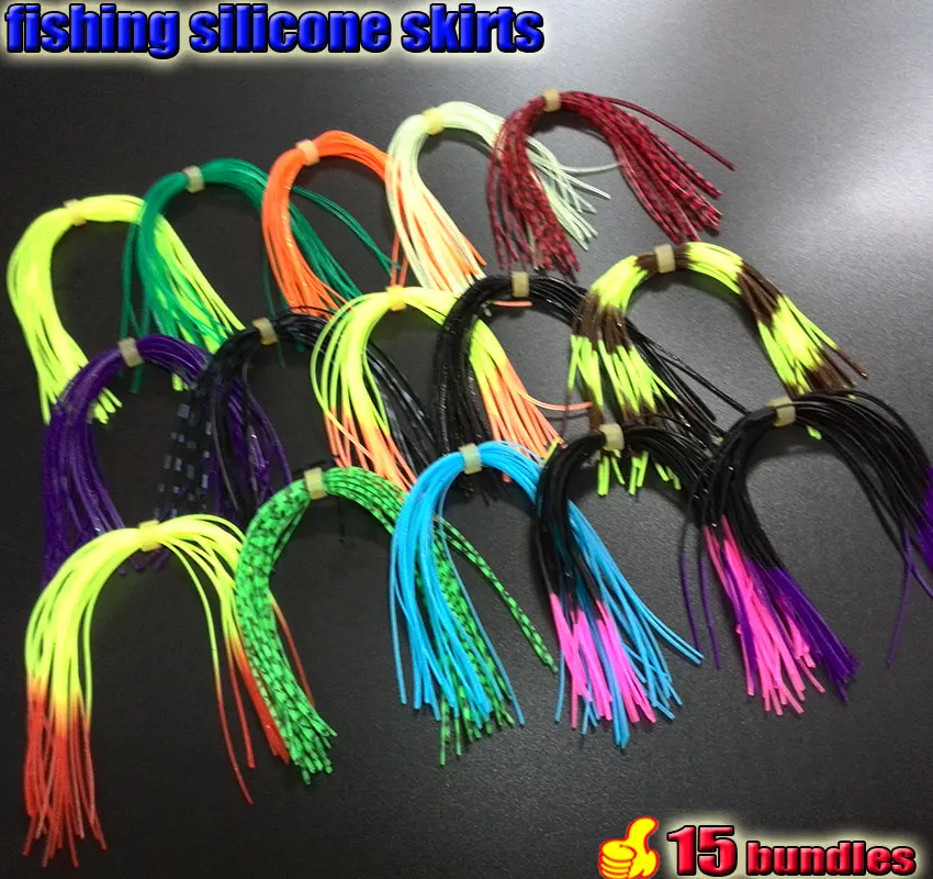 2022 NEW fishing silicone skirts MIX color 15 bundles/bag jig lures squid skirts fly tying 3group choose
2022 NEW fishing silicone skirts MIX color 15 bundles/bag jig lures squid skirts fly tying 3group choose