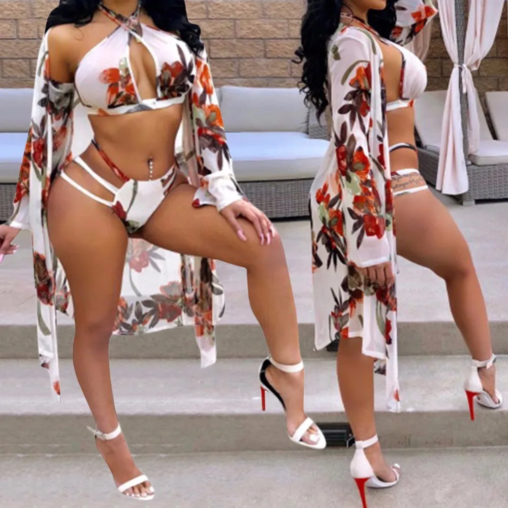 2018 Sexy Women Swimsuit Swimwear Floral Printed Bikini Set Cover Ups Brazilian High Waist Bathing Suit Monokini Biquinis 3PCS
2018 Sexy Women Swimsuit Swimwear Floral Printed Bikini Set Cover Ups Brazilian High Waist Bathing Suit Monokini Biquinis 3PCS