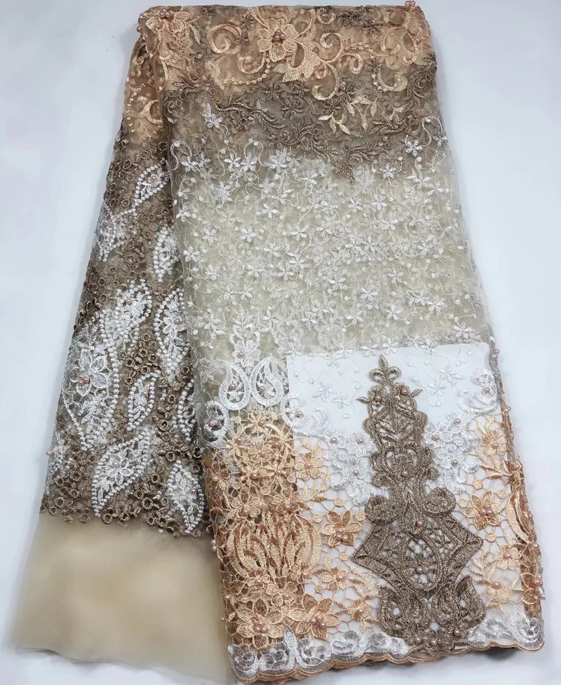 (5yards/pc) elegant cream beige African tulle lace beaded French lace fabric with fantastic embroidery for party dress FL3953
(5yards/pc) elegant cream beige African tulle lace beaded French lace fabric with fantastic embroidery for party dress FL3953