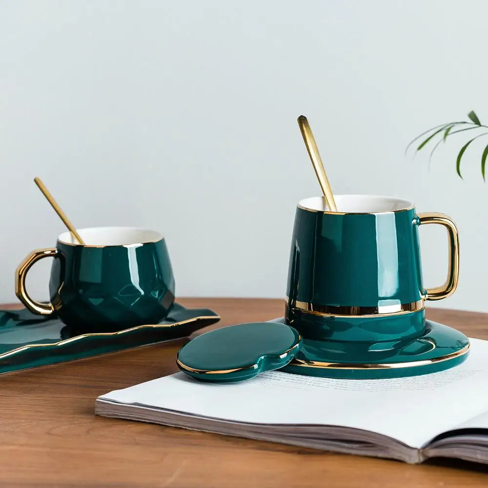 MDZF SWEETHOME Green Coffee Cup Set with Mat and Lid and Spoon Milk Cup Breakfast Tableware Set
MDZF SWEETHOME Green Coffee Cup Set with Mat and Lid and Spoon Milk Cup Breakfast Tableware Set